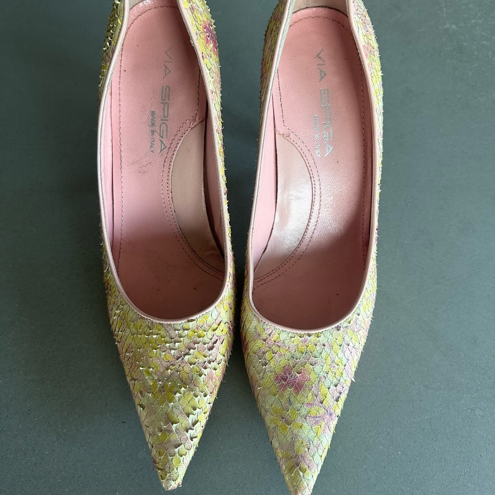 Via Spiga Multicolor Textured Heels